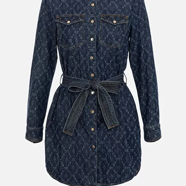 Elisabetta franchi,  rochie camasa din denim - Anna Forgaci
