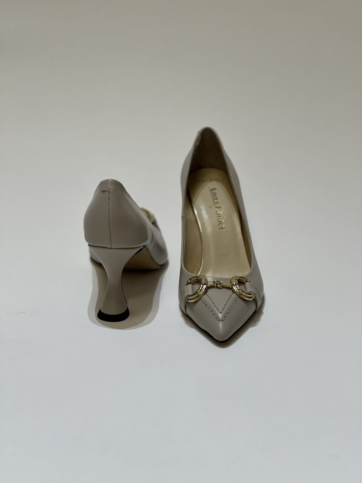 Pantofi bej 60 din piele naturală interior exterior - Anna Forgaci