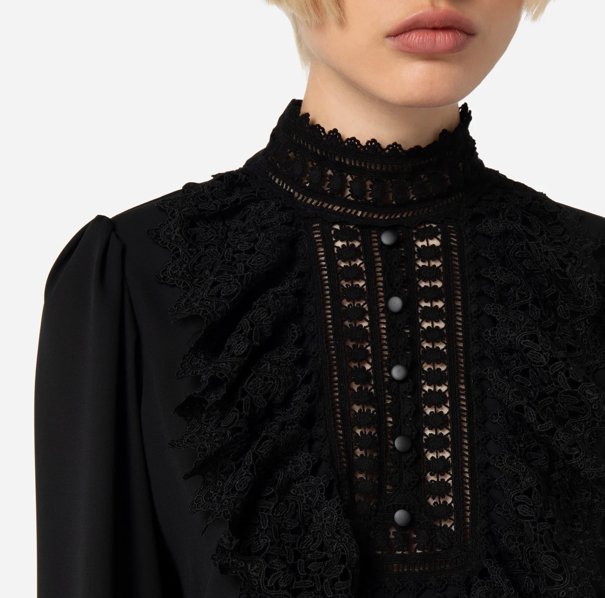 Bluză crop cu broderie elisabetta franchi - Anna Forgaci
