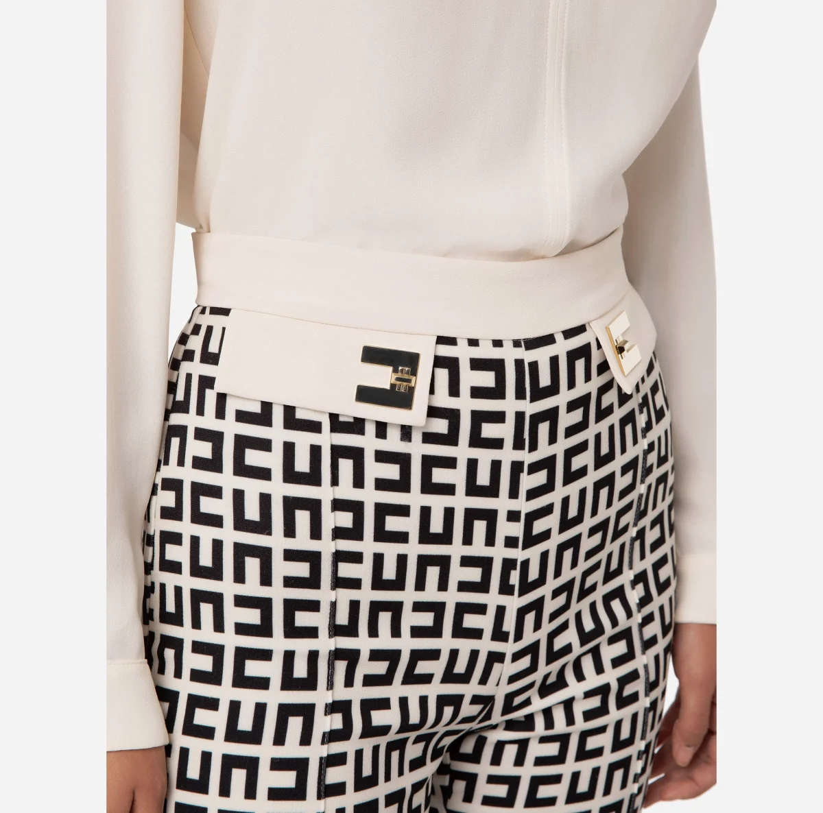 Pantaloni palazzo fit elisabetta franchi - Anna Forgaci