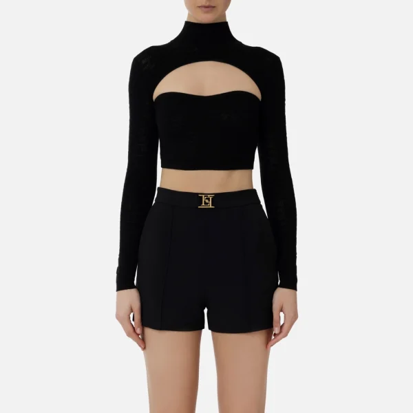 Top cropped din tricotaj elisabetta franchi - Anna Forgaci