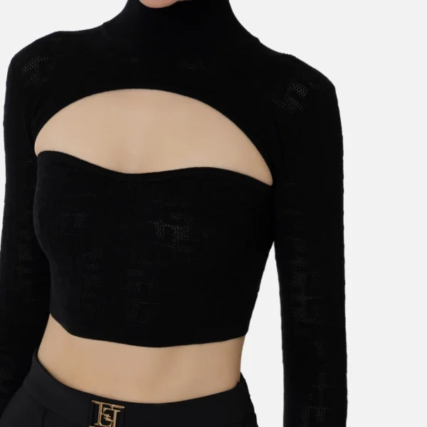 Top cropped din tricotaj elisabetta franchi - Anna Forgaci