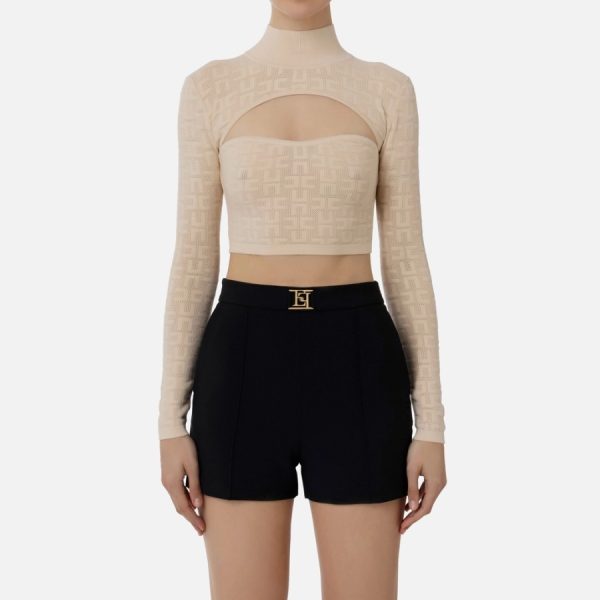 Top cropped din tricotaj elisabetta franchi - Anna Forgaci