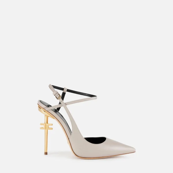 Pantofi din piele cu toc metalic - elisabetta franchi - Anna Forgaci