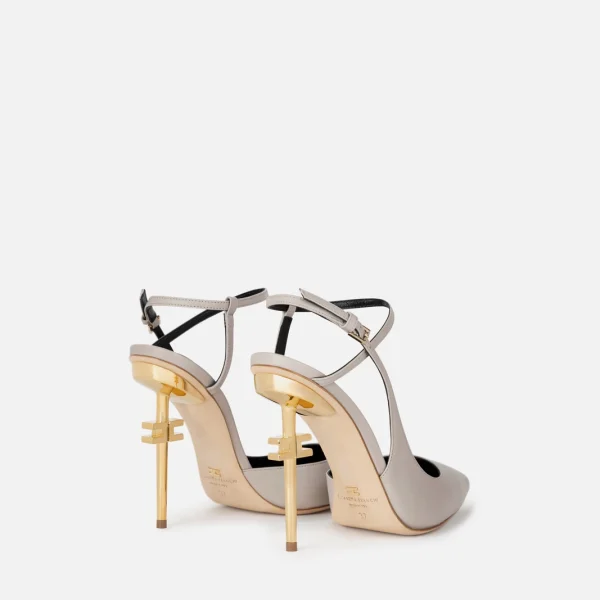 Pantofi din piele cu toc metalic - elisabetta franchi - Anna Forgaci