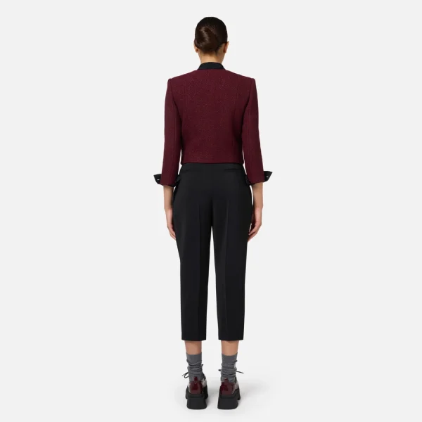Jachetă scurtă din tweed laminat elisabetta franchi - Anna Forgaci