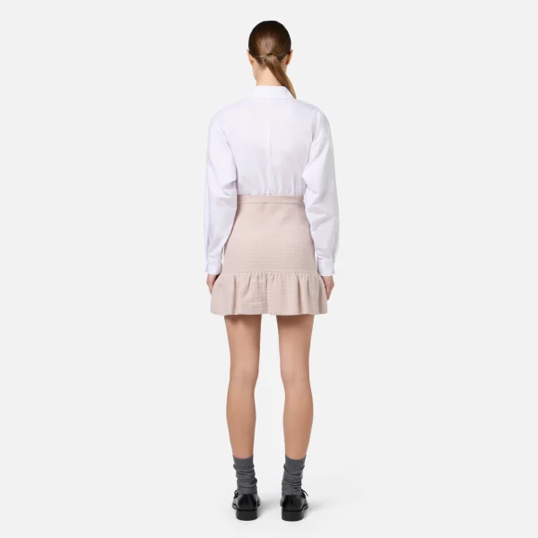 Fustă mini din amestec de lână bouclé elisabetta franchi - Anna Forgaci