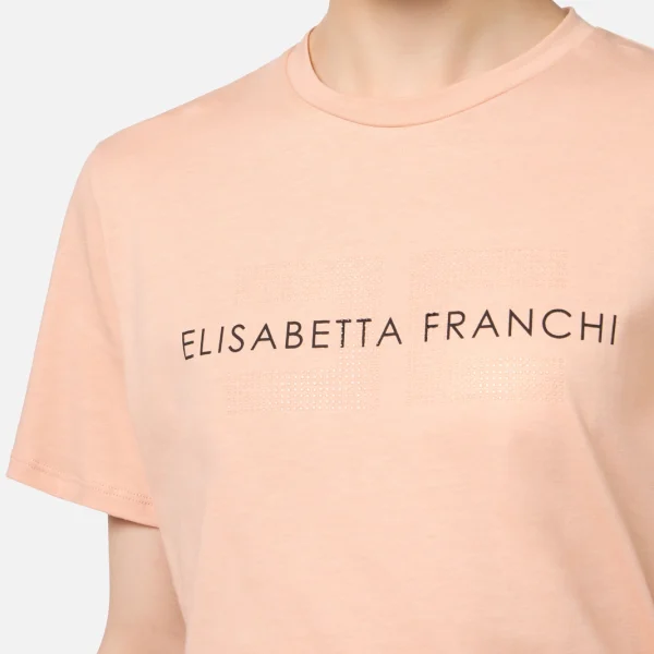 Tricou din jerseu de bumbac ușor elisabetta franchi - Anna Forgaci