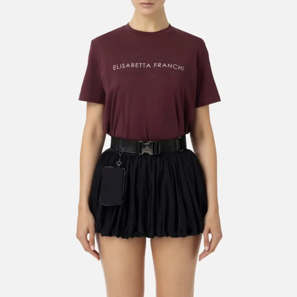 Tricou din jerseu de bumbac ușor elisabetta franchi - Anna Forgaci