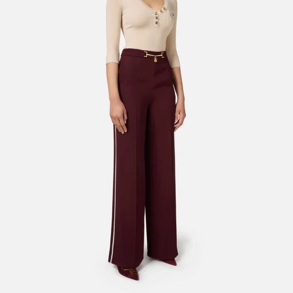 Pantaloni palazzo din satin elisabetta franchi - Anna Forgaci