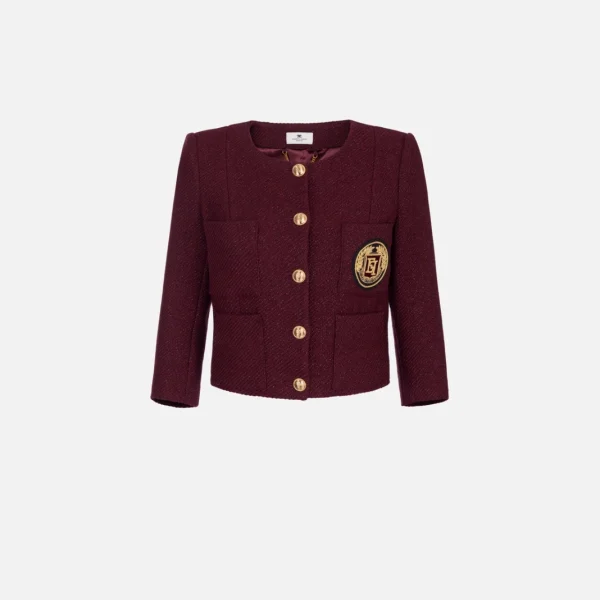 Jachetă scurtă din tweed laminat elisabetta franchi - Anna Forgaci