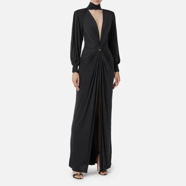 Rochie red carpet din jerseu cupro cu nod elisabetta franchi - Anna Forgaci