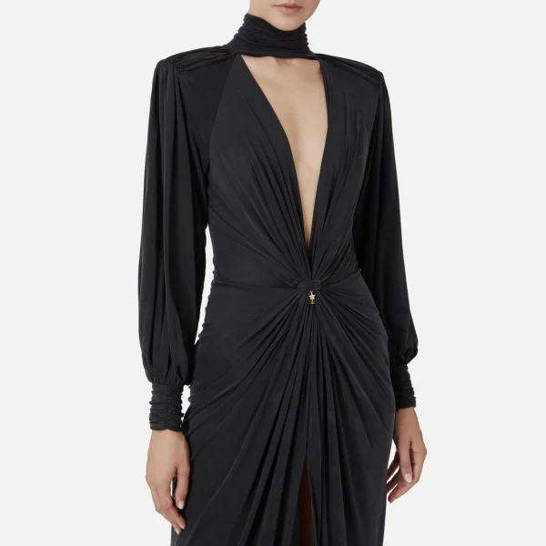 Rochie red carpet din jerseu cupro cu nod elisabetta franchi - Anna Forgaci