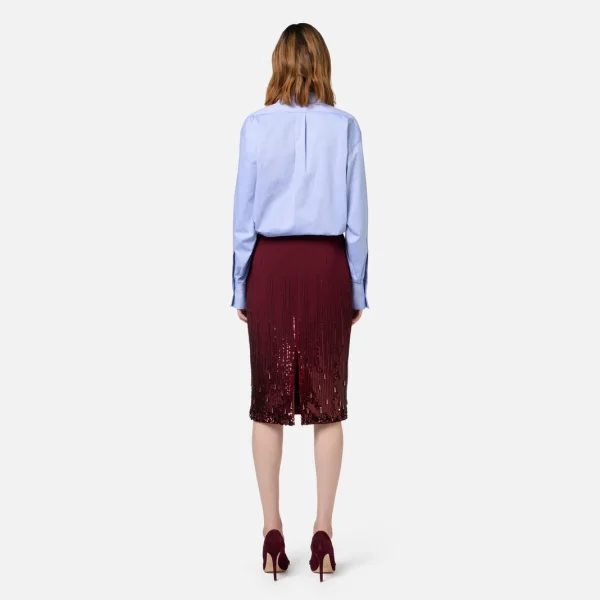 Cămașă din poplin cu etichetă cu logo elisabetta franchi - Anna Forgaci