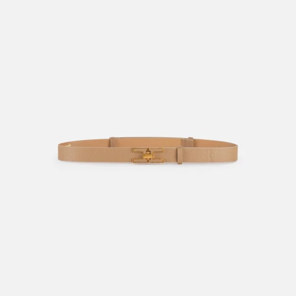 Cureaua din piele cu logo turn-lock elisabetta franchi - Anna Forgaci