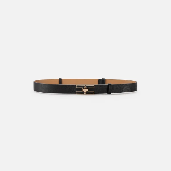 Cureaua din piele cu logo turn-lock elisabetta franchi - Anna Forgaci