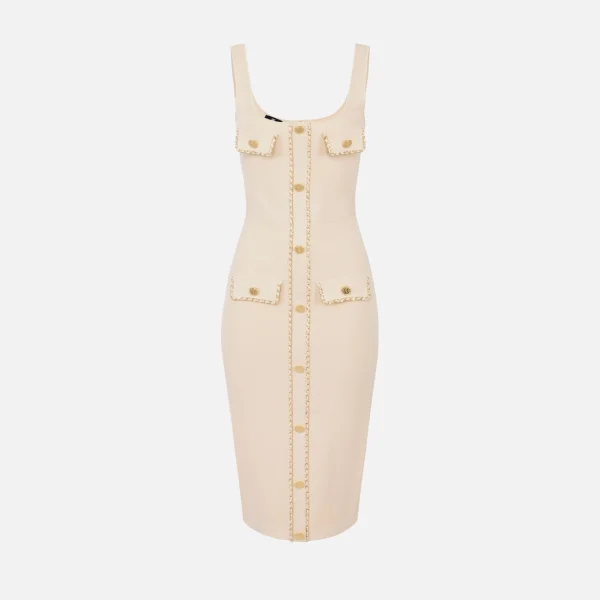 Rochie midi din vascoza cu lant elisabetta franchi - Anna Forgaci