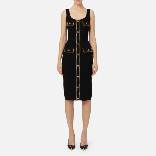 Rochie midi din vascoza cu lant elisabetta franchi - Anna Forgaci