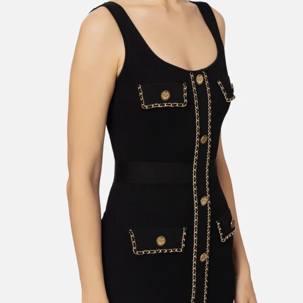 Rochie midi din vascoza cu lant elisabetta franchi - Anna Forgaci