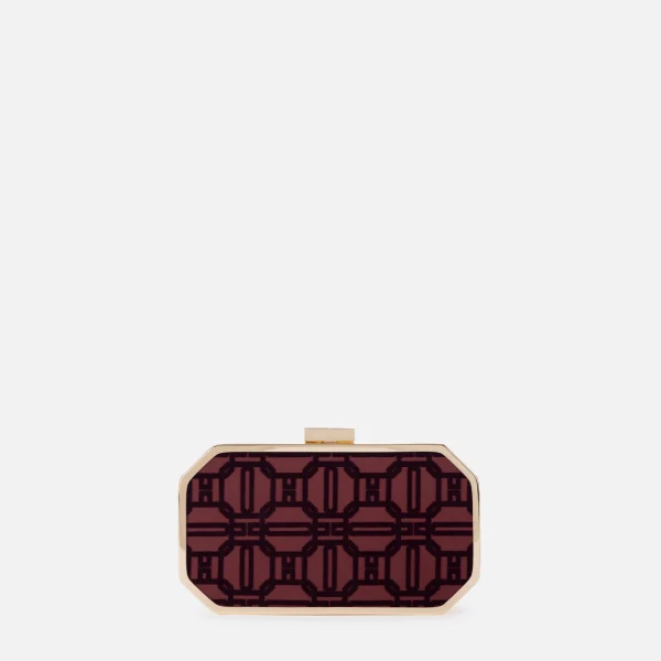 Geantă clutch din material flock elisabetta franchi - Anna Forgaci