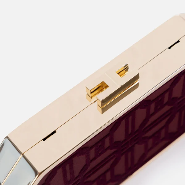 Geantă clutch din material flock elisabetta franchi - Anna Forgaci
