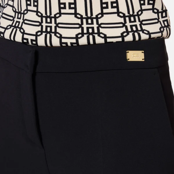 Pantaloni din crep cu fante elisabetta franchi - Anna Forgaci