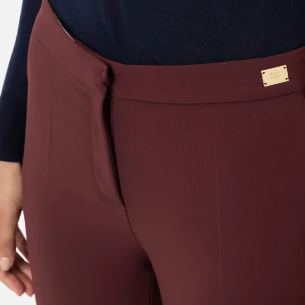 Pantaloni din crep cu fante elisabetta franchi - Anna Forgaci