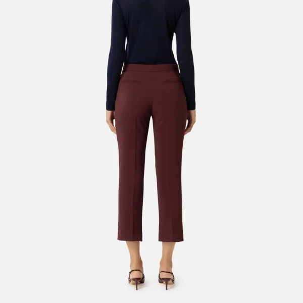 Pantaloni din crep cu fante elisabetta franchi - Anna Forgaci