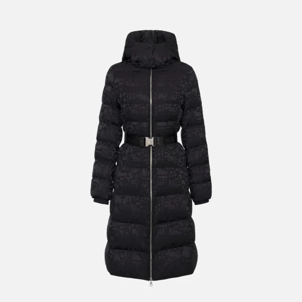 Jachetă lungă de puf din nailon jacquard cu inscripții elisabetta franchi - Anna Forgaci