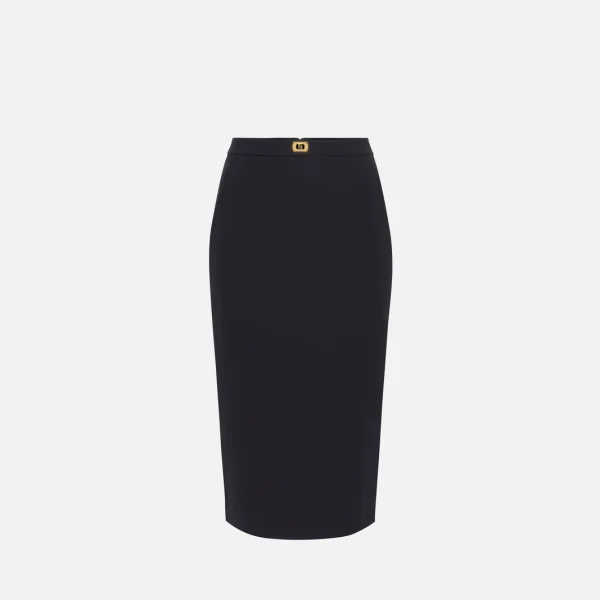 Fusta crep cu benzi din satin elisabetta franchi - Anna Forgaci