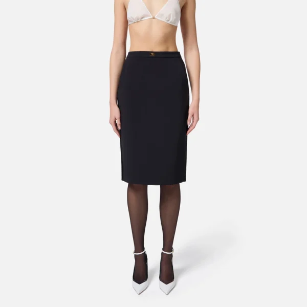 Fusta crep cu benzi din satin elisabetta franchi - Anna Forgaci
