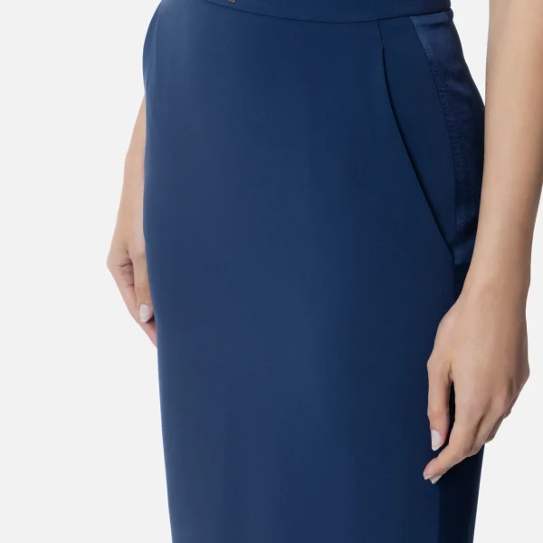 Fusta crep cu benzi din satin elisabetta franchi - Anna Forgaci