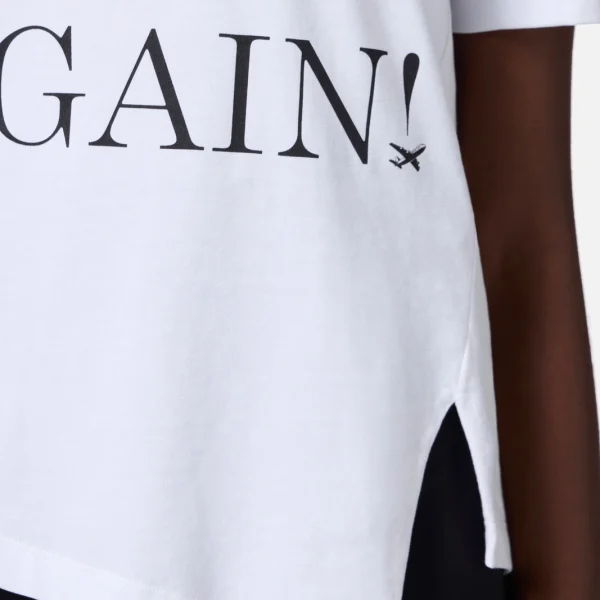 Tricou din jerseu asimetric cu inscripții elisabetta franchi - Anna Forgaci