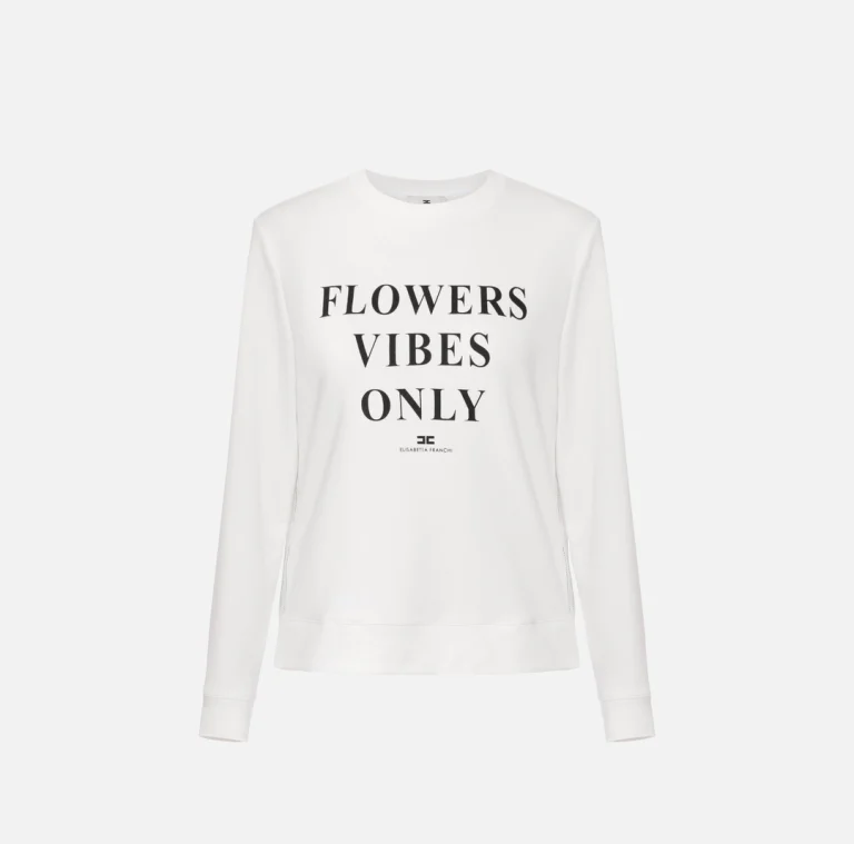 Hanorac din bumbac modal cu litere elisabetta franchi - Anna Forgaci