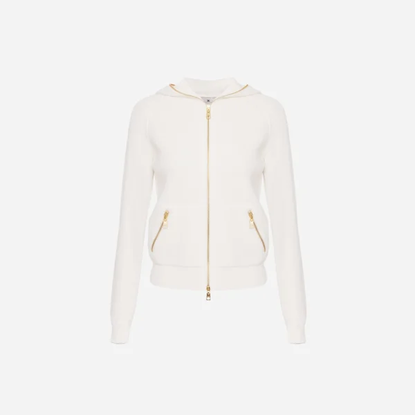 Cardigan din vascoza cu gluga elisabetta franchi - Anna Forgaci