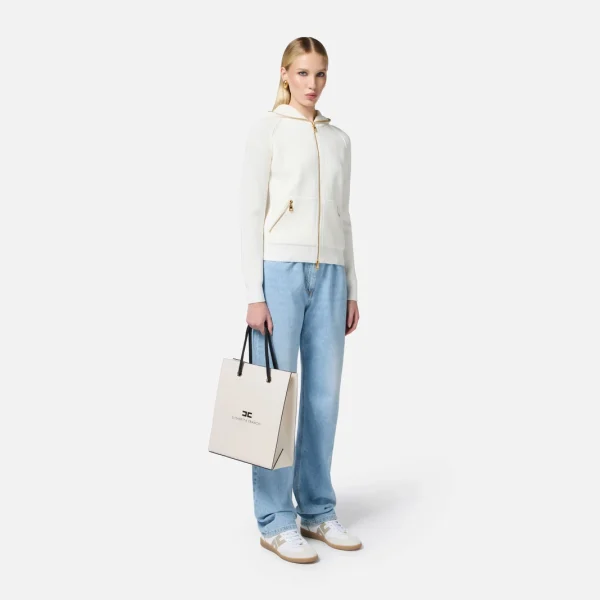 Cardigan din vascoza cu gluga elisabetta franchi - Anna Forgaci