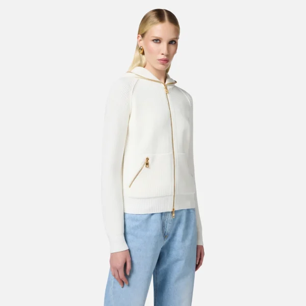 Cardigan din vascoza cu gluga elisabetta franchi - Anna Forgaci