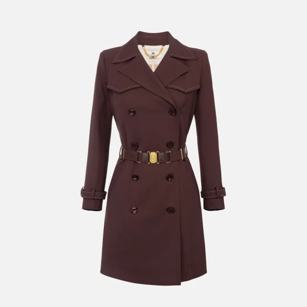 Trenci din bumbac cu cusaturi elisabetta franchi - Anna Forgaci