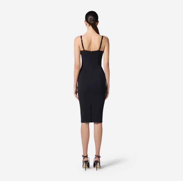 Rochie din crep cu fundite din satin elisabetta franchi - Anna Forgaci