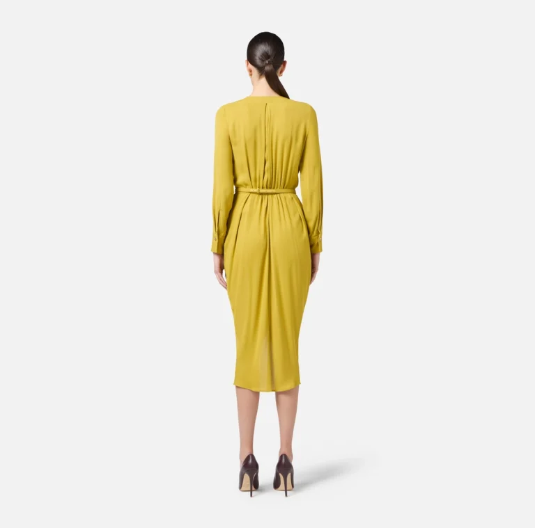 Rochie din stofa georgette cu sireturi elisabetta franchi - Anna Forgaci