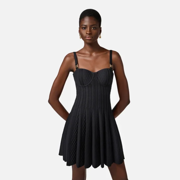 Rochie din tricot cu pliuri elisabetta franchi - Anna Forgaci