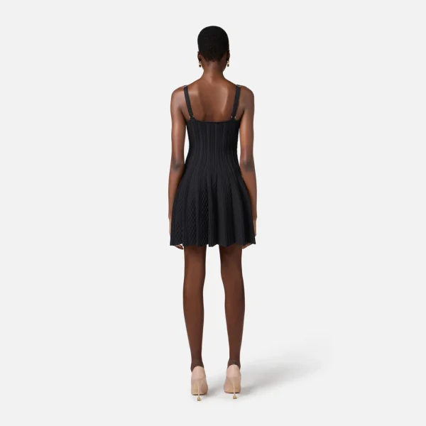 Rochie din tricot cu pliuri elisabetta franchi - Anna Forgaci