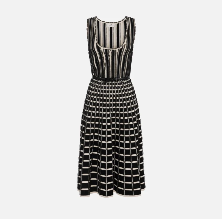 Rochie midi din vascoza cu microvolante elisabetta franchi - Anna Forgaci