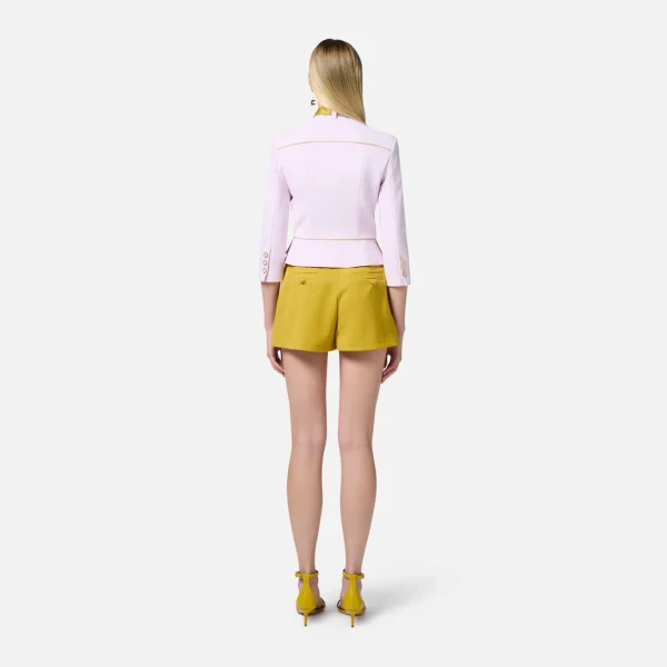 Jachetă din crep cu fular bicolor elisabetta franchi - Anna Forgaci