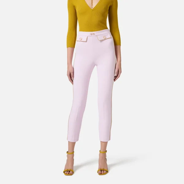 Pantaloni din țesătură crep elisabetta franchi - Anna Forgaci