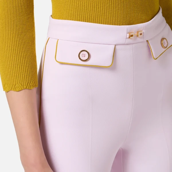 Pantaloni din țesătură crep elisabetta franchi - Anna Forgaci
