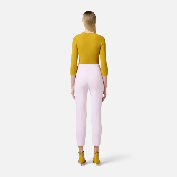 Pantaloni din țesătură crep elisabetta franchi - Anna Forgaci