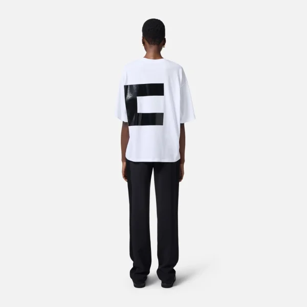 Tricou din jerseu cu logo macro elisabetta franchi - Anna Forgaci