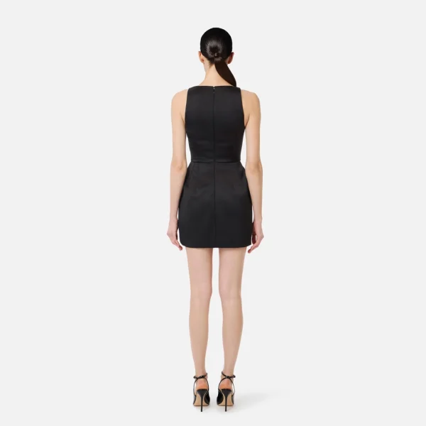 Rochie din satin duchesse cu floare brodată elisabetta franchi - Anna Forgaci