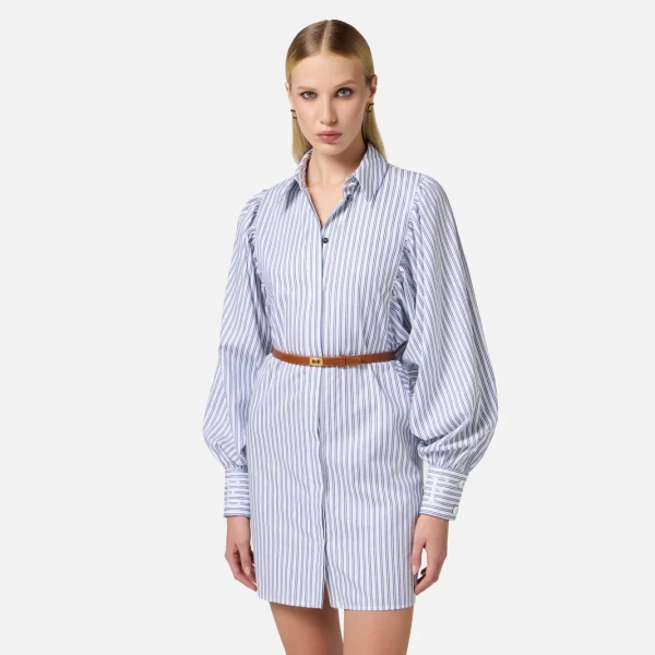 Rochie poplin de bumbac cu curea elisabetta franchi - Anna Forgaci